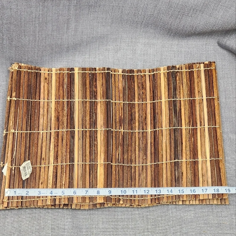 Zanzibar Wood Set of 4 Brown  Placemats. Was Used With A Tiki Set .